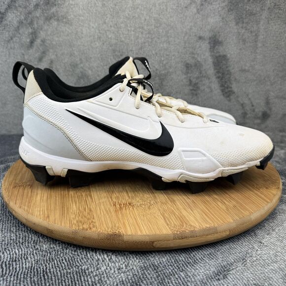 Nike Force Trout Baseball Cleats Shoes Mens 9 White Black Fastflex FB9728-100 - Picture 1 of 10